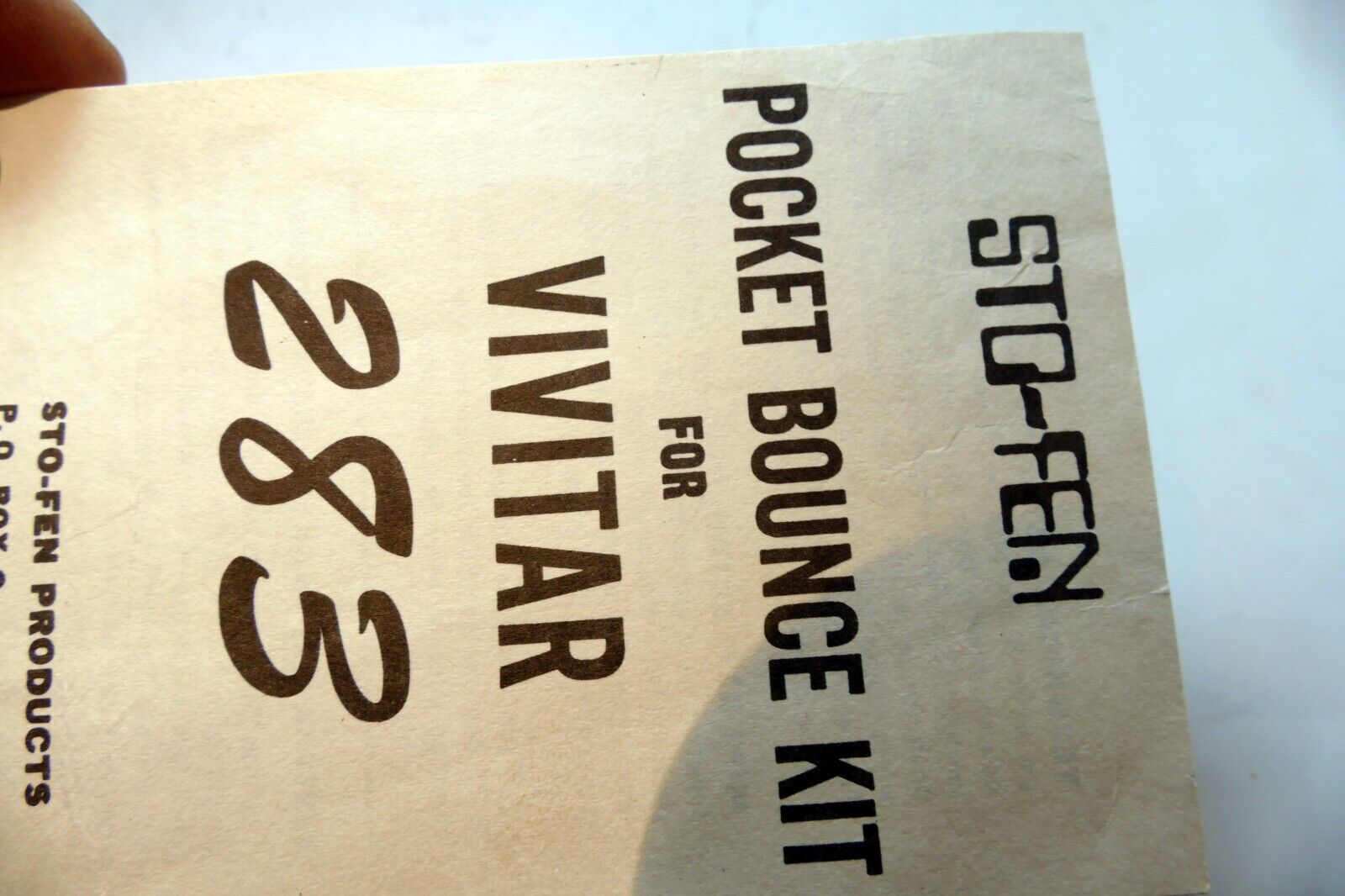 Sto-fen Pocket Bounce dome for Vivitar 283 Owner's Instruction Guide