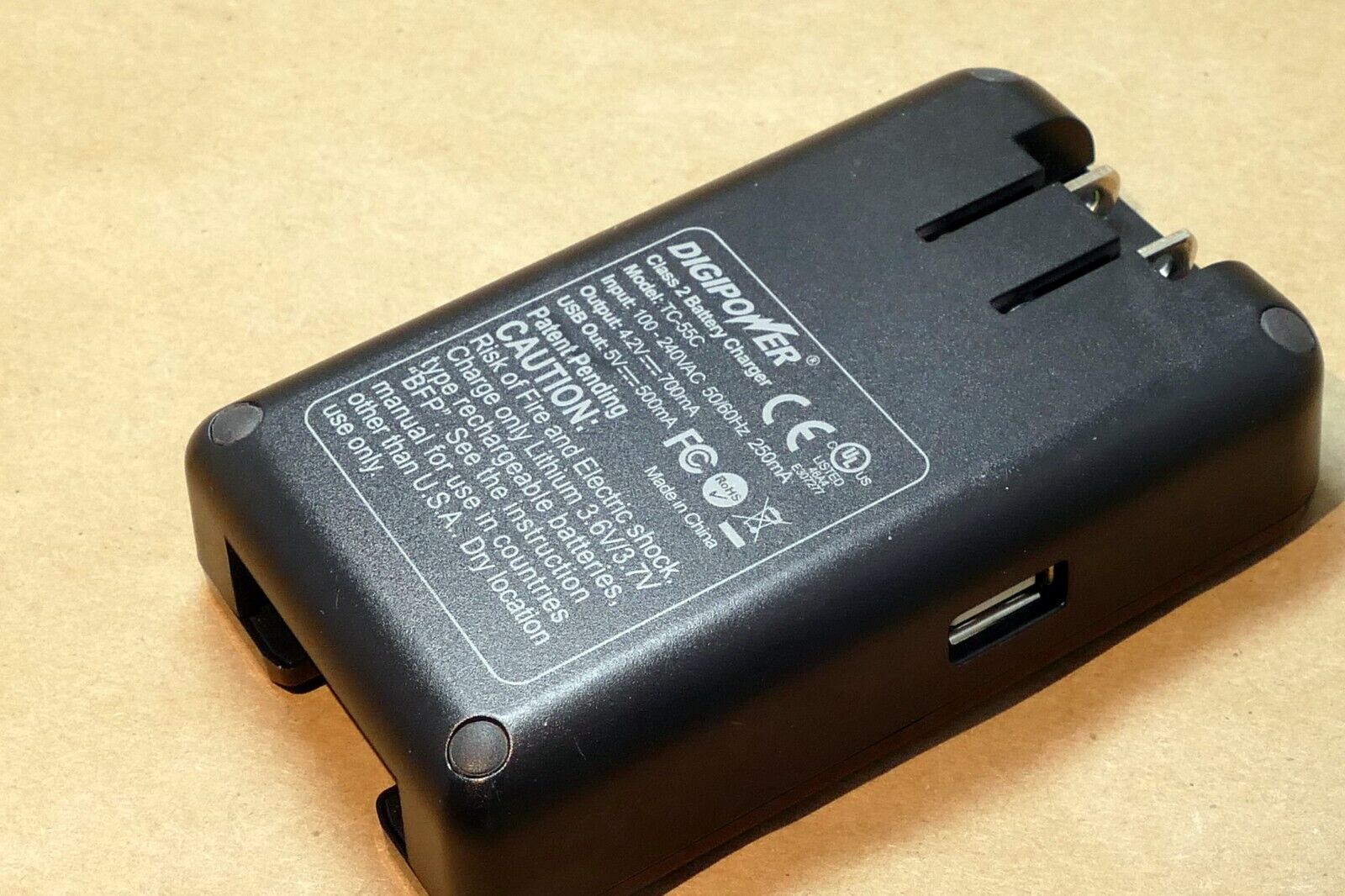 DIGIPower TC-55C Class 2 Travel Battery Charger for Panasonic Digital Camera 55C