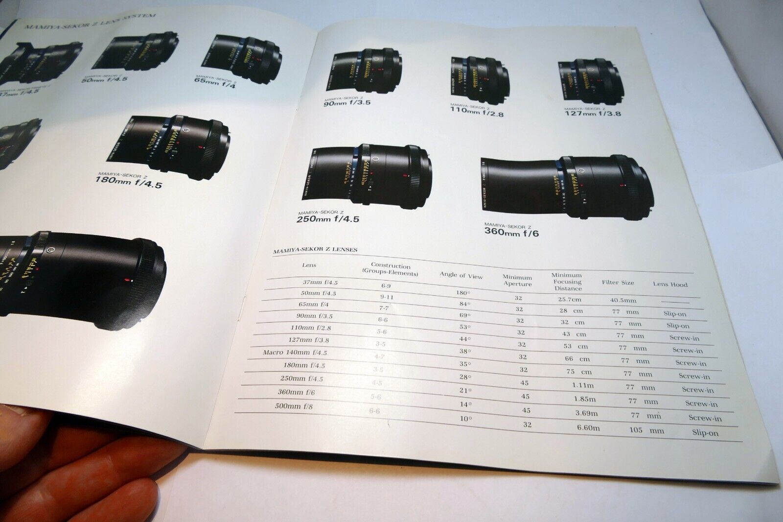 Mamiya RZ67 Professional Camera System Brochure Accessory Owner's Guide