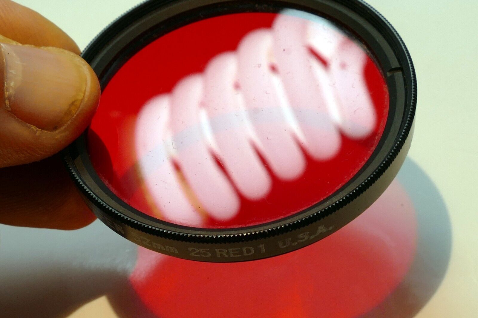 Tiffen 52mm 25 RED 1 Filter  Made in USA  Amber