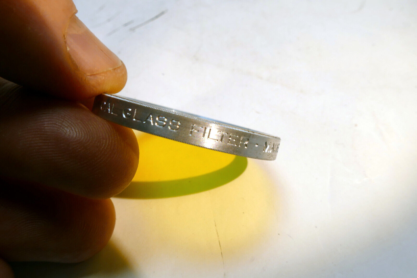 ARGUS Yellow 2 Filter series 6 VI made in USA LY Optical Glass 41mm