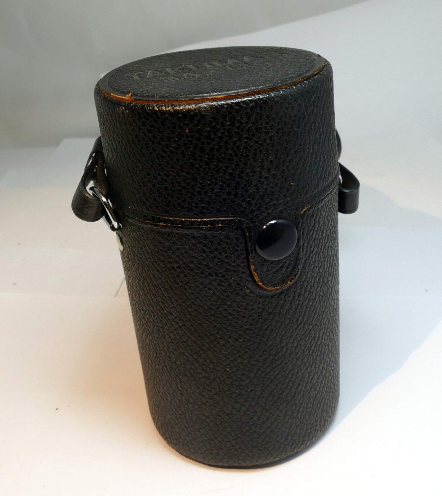 Pentax Takumar hard Lens Case 135mm f3.5 SMC  Super M42 - green liner  w/ strap