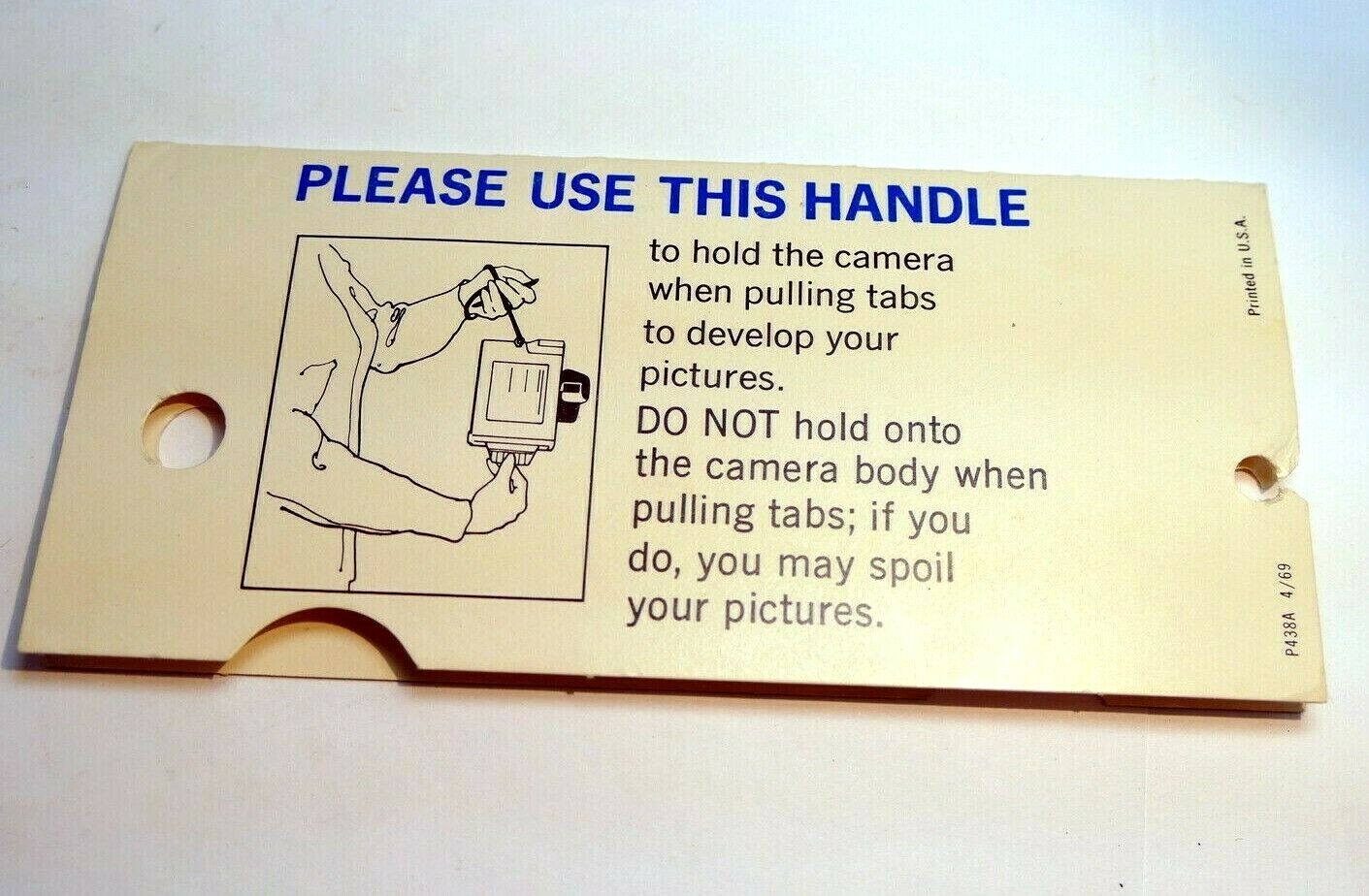 Polaroid  card guide how to remove film