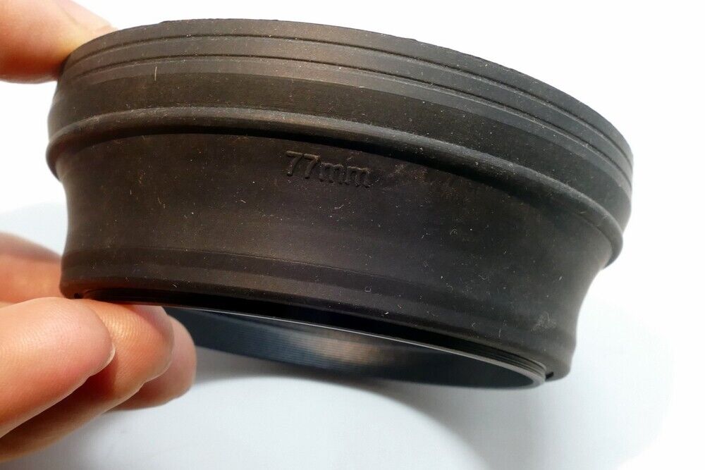 77mm Rubber Lens Hood Shade double threaded telephoto 400mm