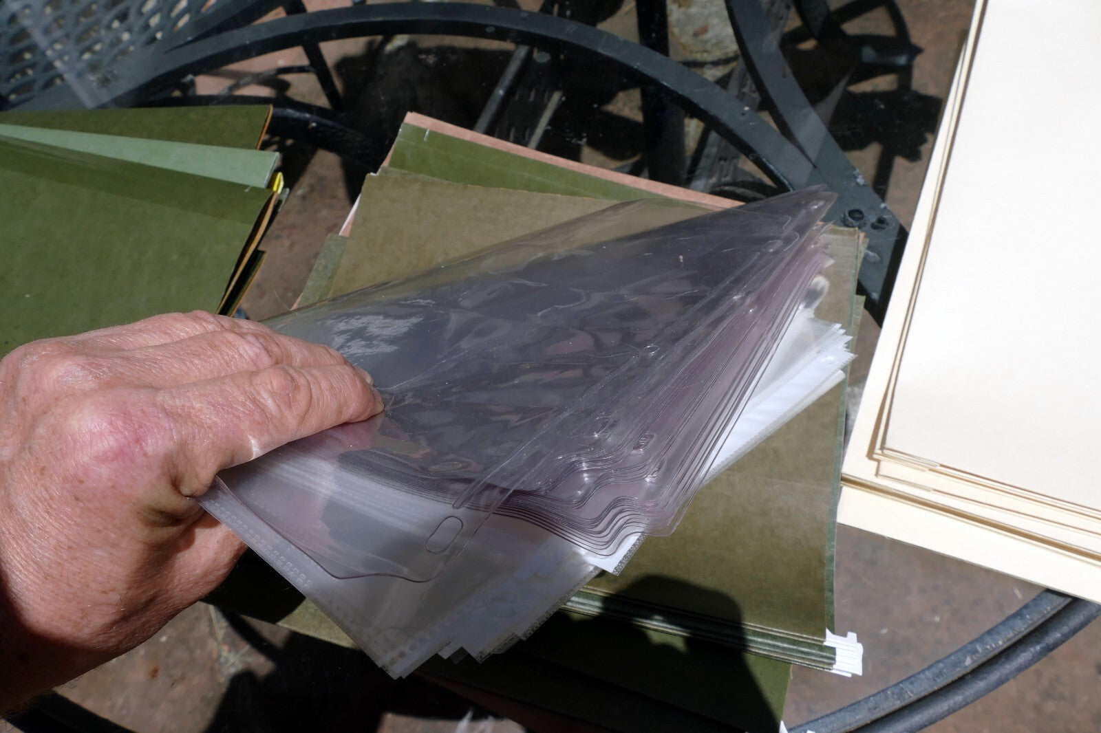 Pentaflex Hanging File Folders Letter Size Lot of 36 & Clear binding envelopes