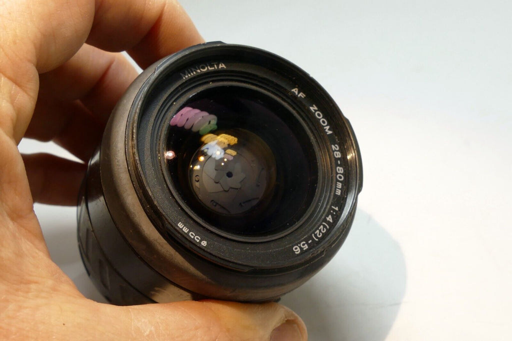 Minolta 28-80MM f/4-5.6 Macro AF Lens Maxxum - with broken mount - works