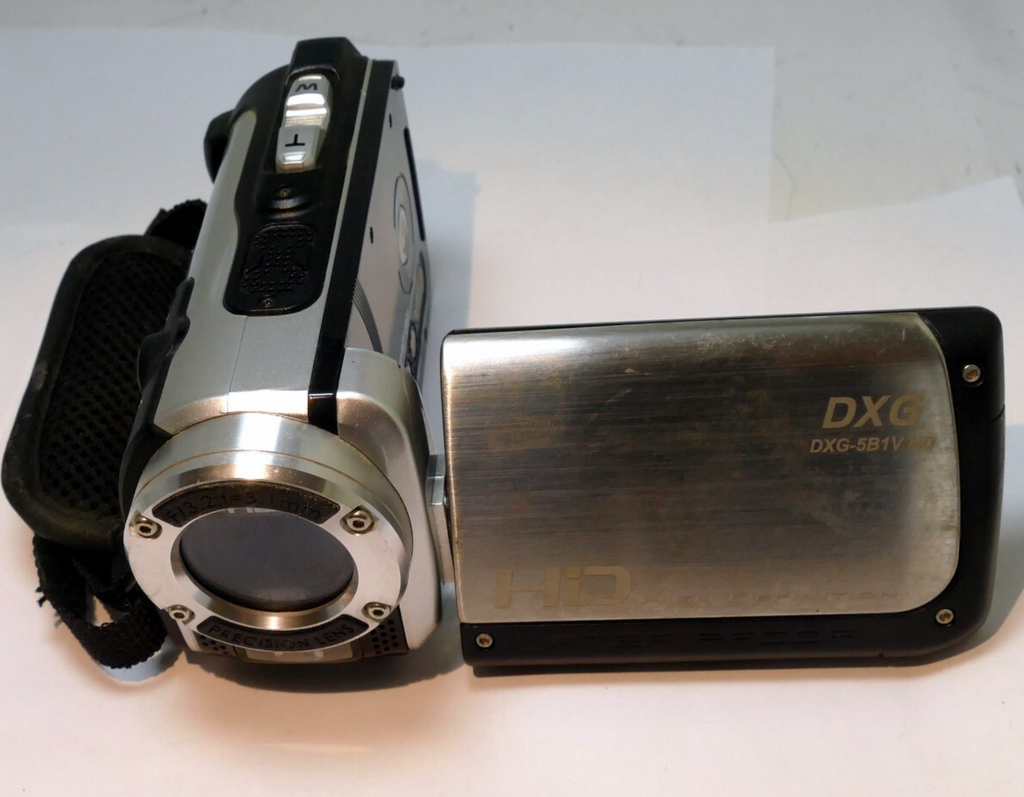 DXG  1080P  DXG - 5B1V  HD Camcorder Gray No battery, charger - Untested, AS IS