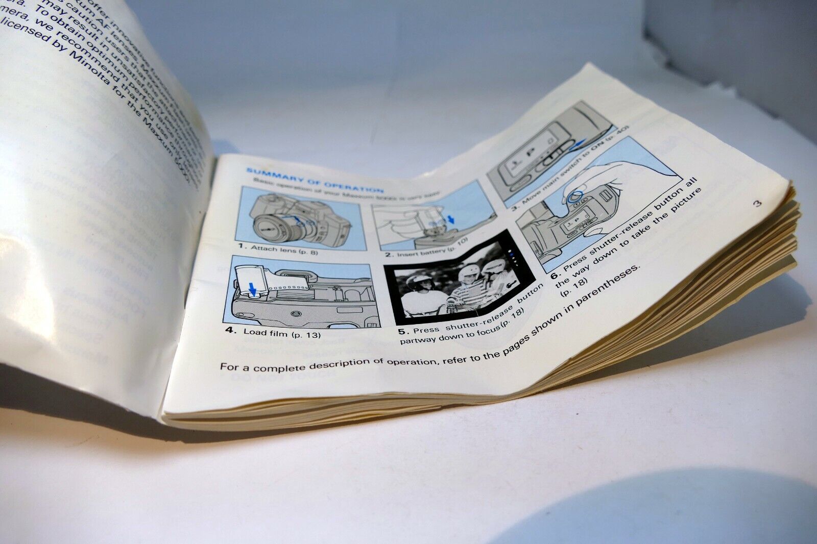 Minolta Maxxum 5000i Camera Guide Owners Manual  English EN