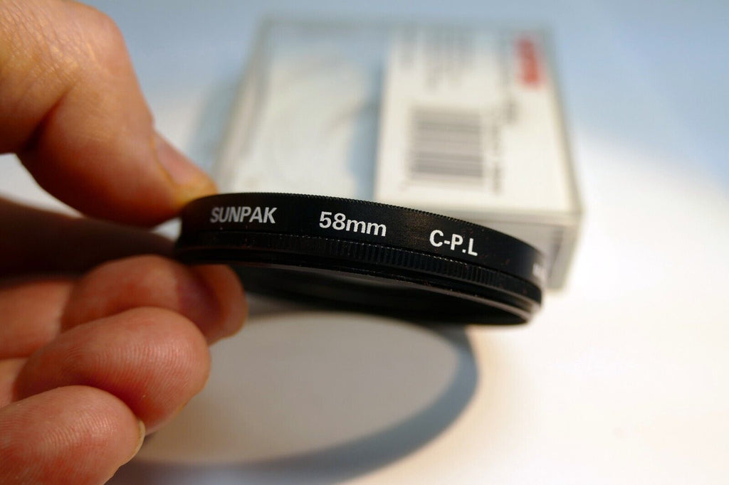 Sunpak Circular Polarizer C-PL 58mm Lens Filter Polar C. P. L.