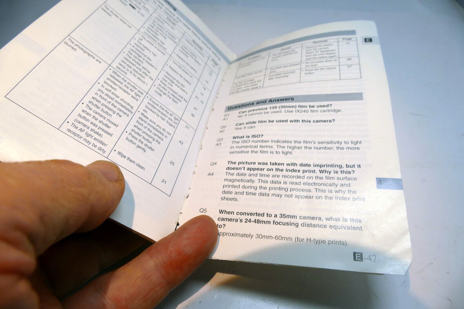 Canon Elph  IXUS Camera Advance advantix APS User's Manual Instruction Guide E