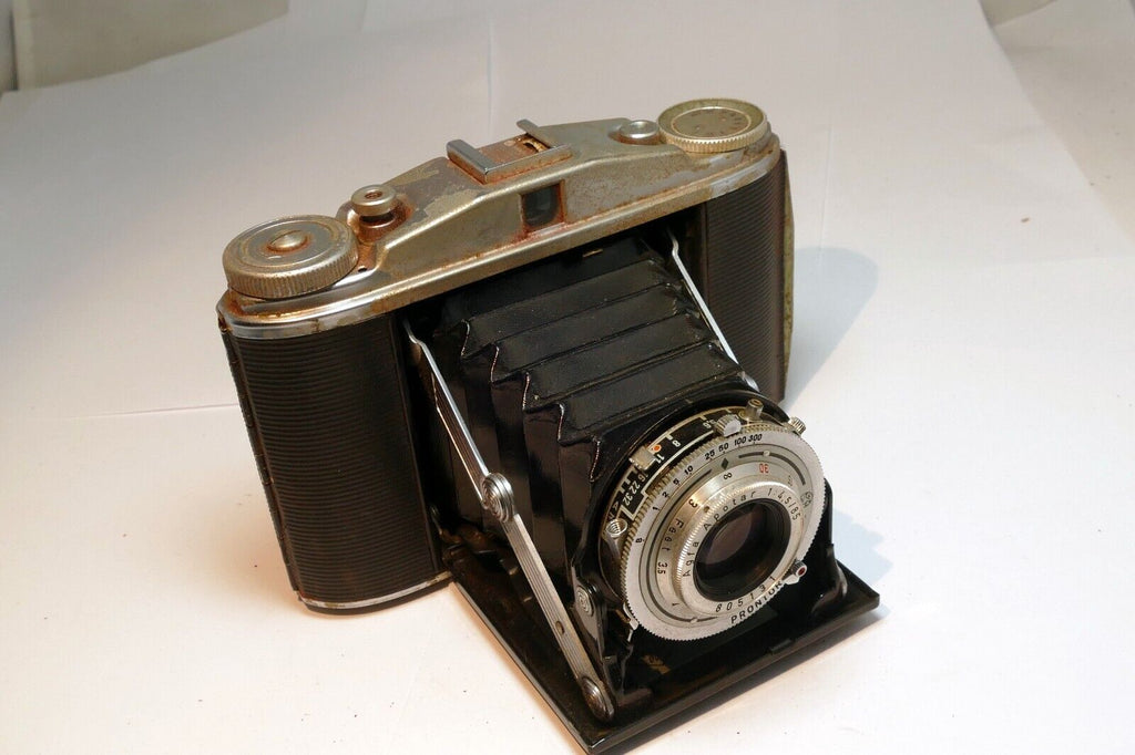 Agfa-Ansco Speedex Special Folding Camera With 85mm f/4.5 Apotar Lens 4X5 medium