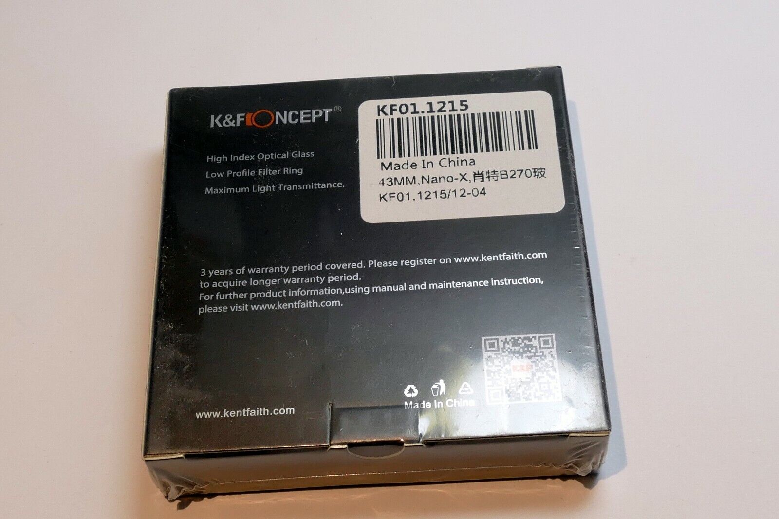 43mm K&F Nano X MRC Circular Polarizer Lens Filter Slim Design CP-L  Wide angle