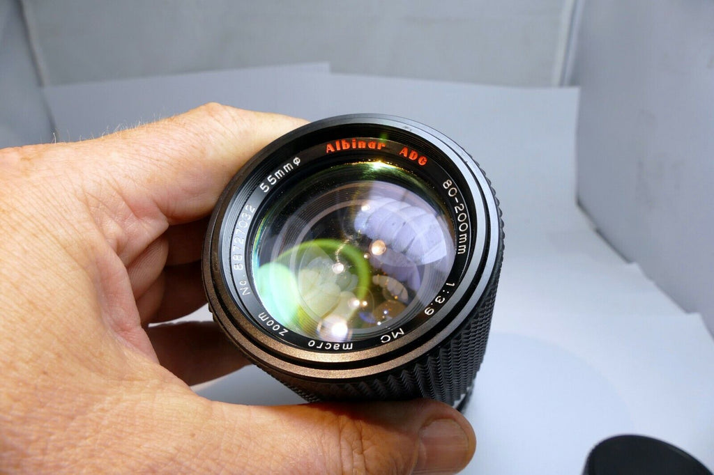 Albinar ADG 80-200mm f3.9 Minolta MD lens mount telephoto  manual focus zoom