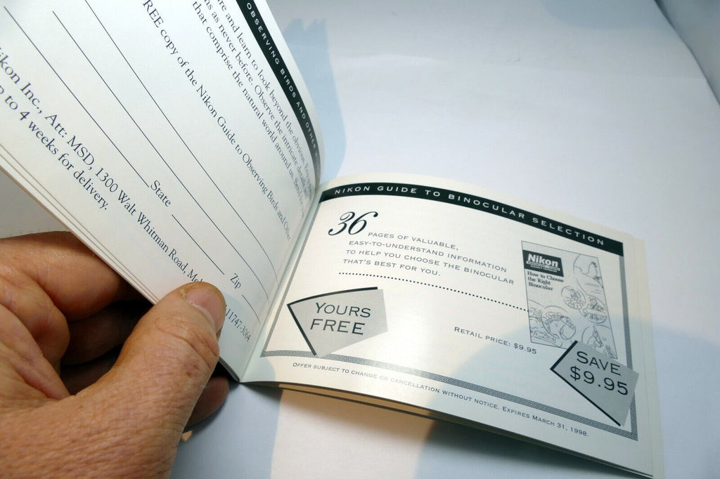 Nikon SLR Owners Coupon Book booklet sales 1998 sale F4s F5 FM2n