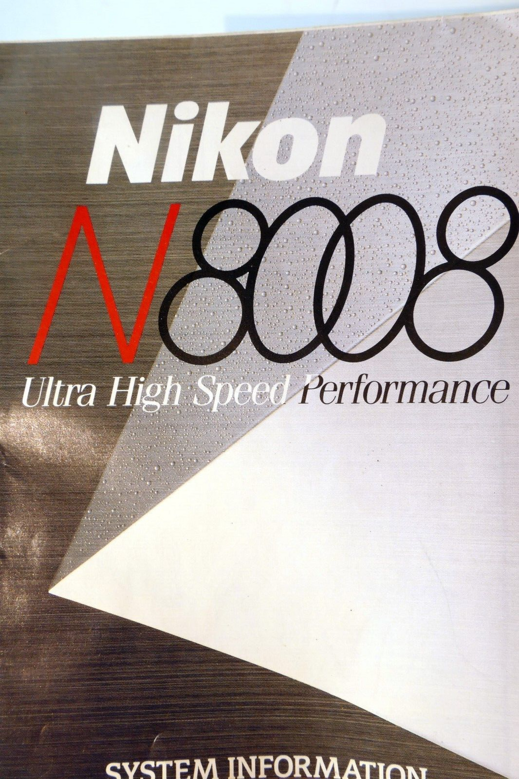 Nikon N8008 Camera System Information Brochure accessory list  1989
