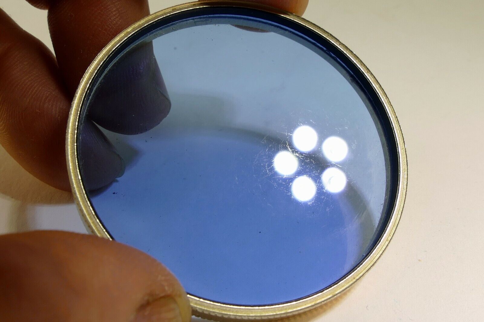 Ednalite Duraklad  Series 7 VII Lens Filter made in USA drop in 80B Light Blue