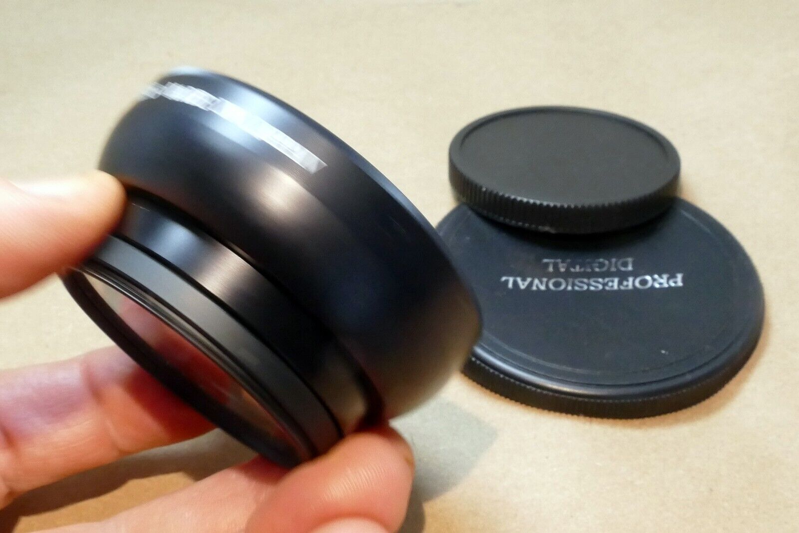 52mm Vision Optics 0.48X Wide Angle Lens with 52mm Hoya sky filter attached