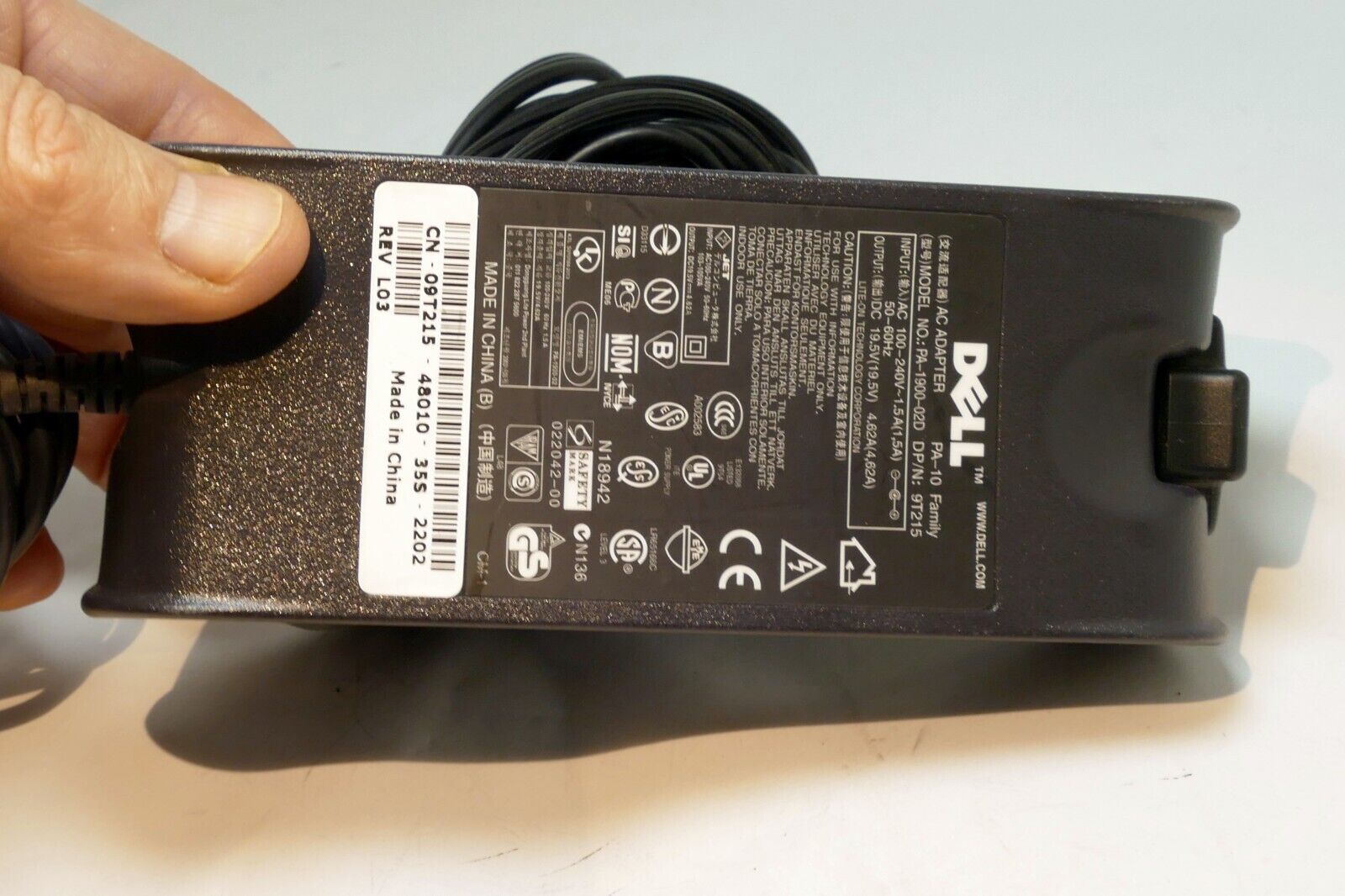 DELL PA-1900-02D3 19.5V 4.62A 90W Genuine Original AC Power Adapter Charger