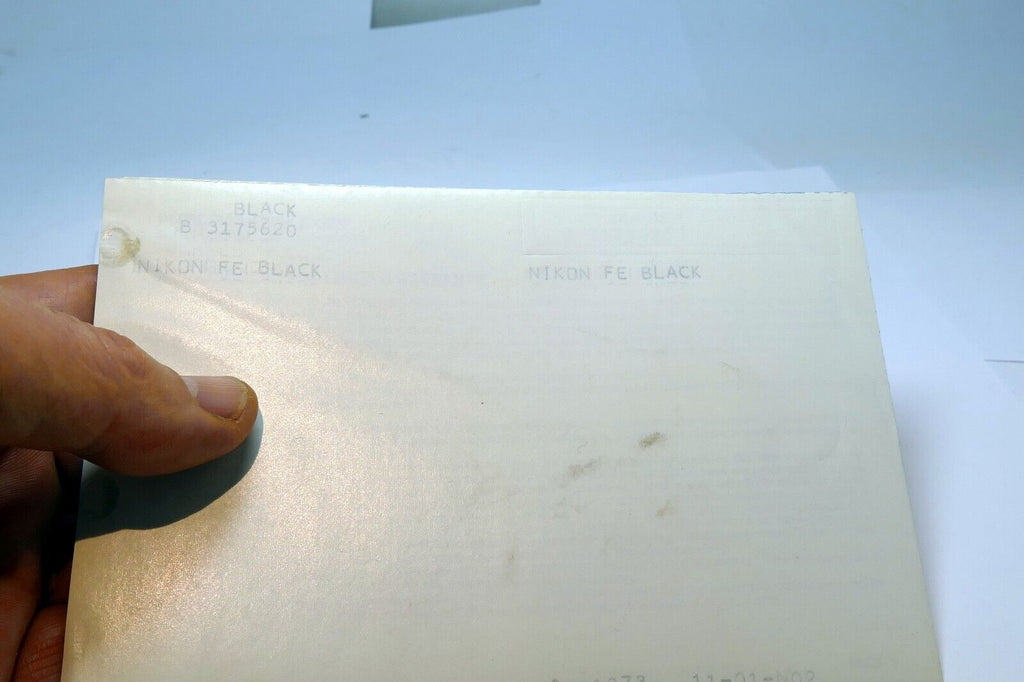 Nikon FE camera registration card 1980 genuine OEM - mint