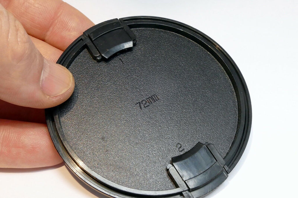 72mm snap on type Lens Front Cap black plastic