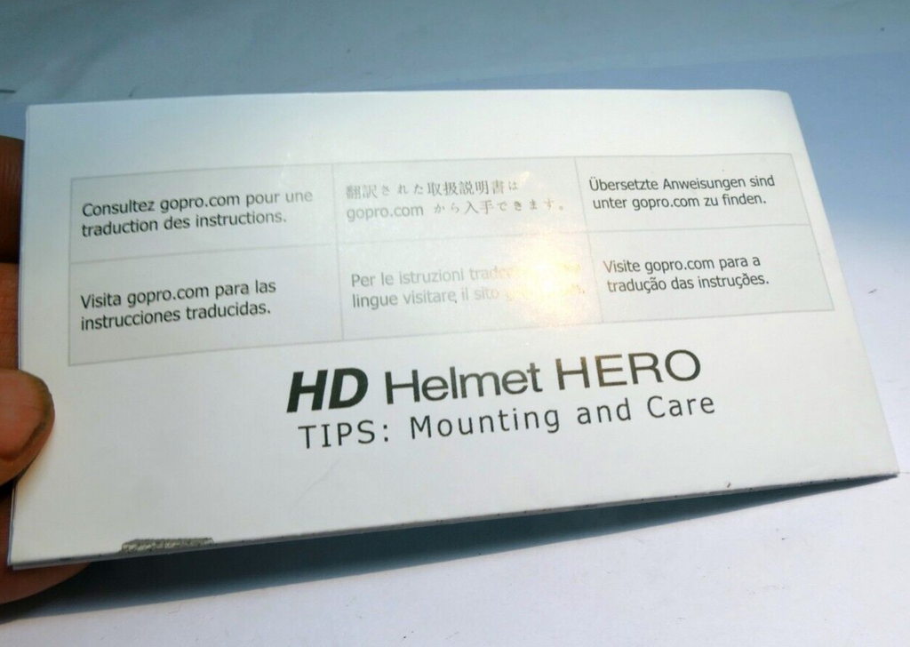 Gopro Helmet Hero Tips: Mounting and Care for your camera  English EN
