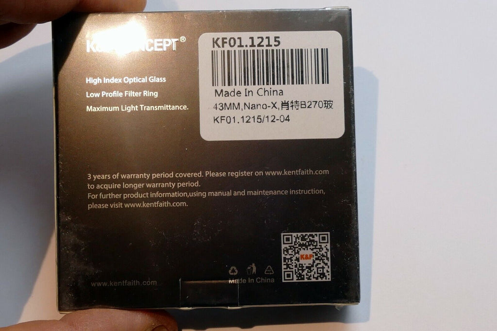 43mm K&F Nano X MRC Circular Polarizer Lens Filter Slim Design CP-L  Wide angle