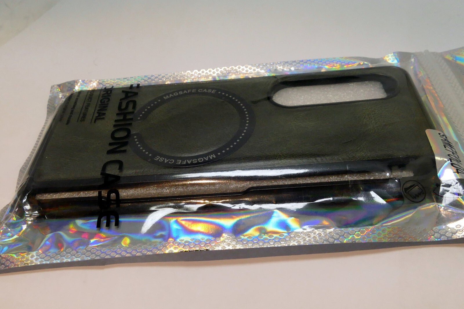 Galaxy Z Fold 6 5 43 PU Leather Magnetic Ring Stand Case Cover DARK GREEN