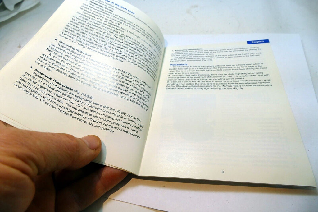 Mamiya Sekor 50mm f4 SHIFT C Lens Instruction Manual Guide