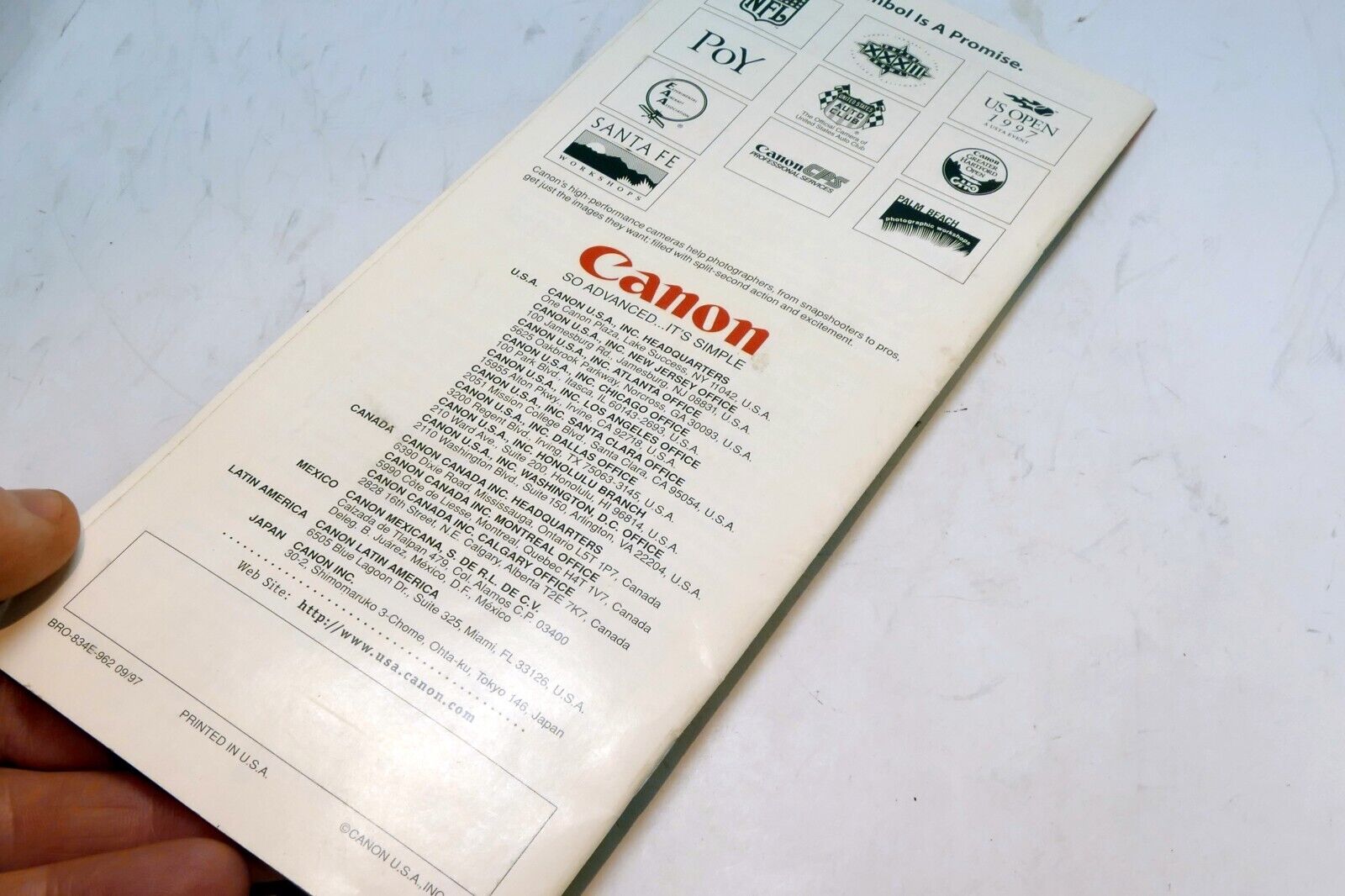 Canon EOS REBEL G 35mm  Camera Brochure Sales Advertisement