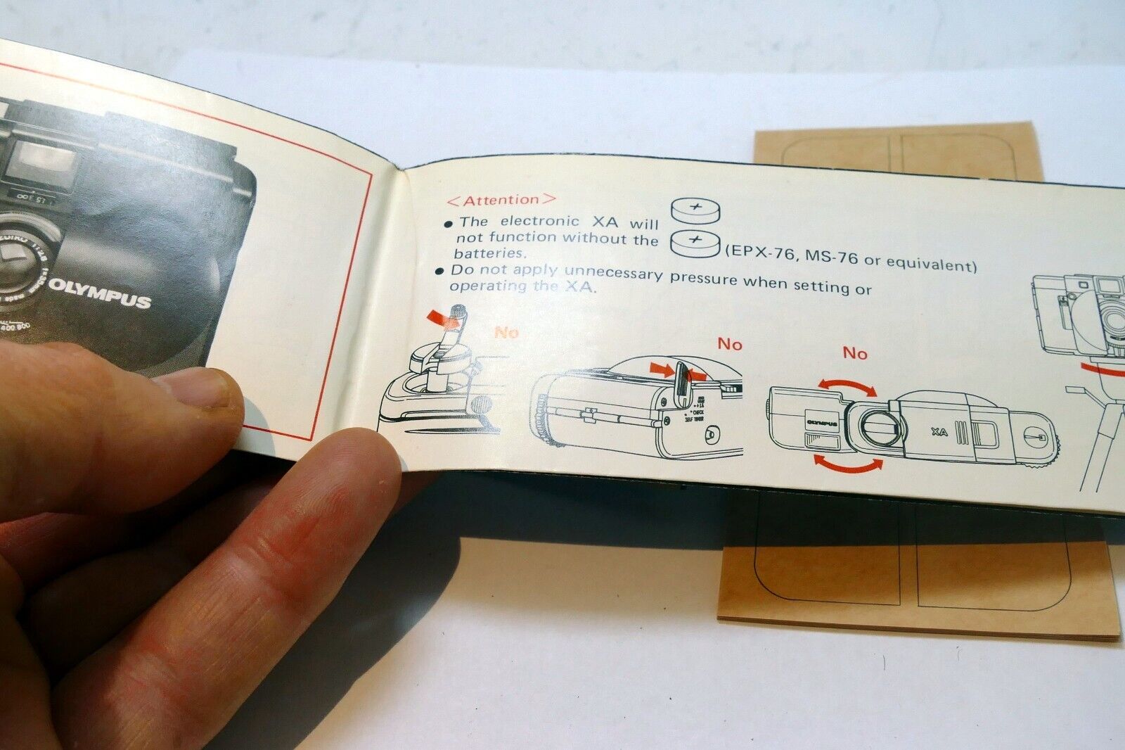Olympus  XA Rangefinder camera Instruction Manual Guide - At A Glance concise