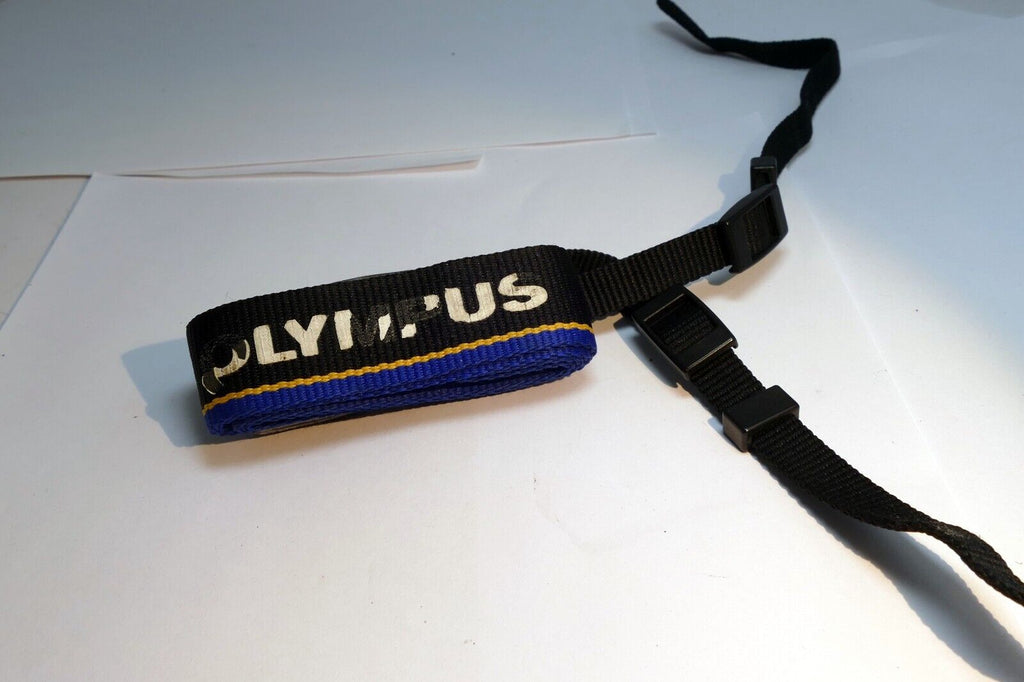 Olympus OM-D Camera Neck Shoulder Strap 2.5cm wide  Black- Blue - genuine OEM
