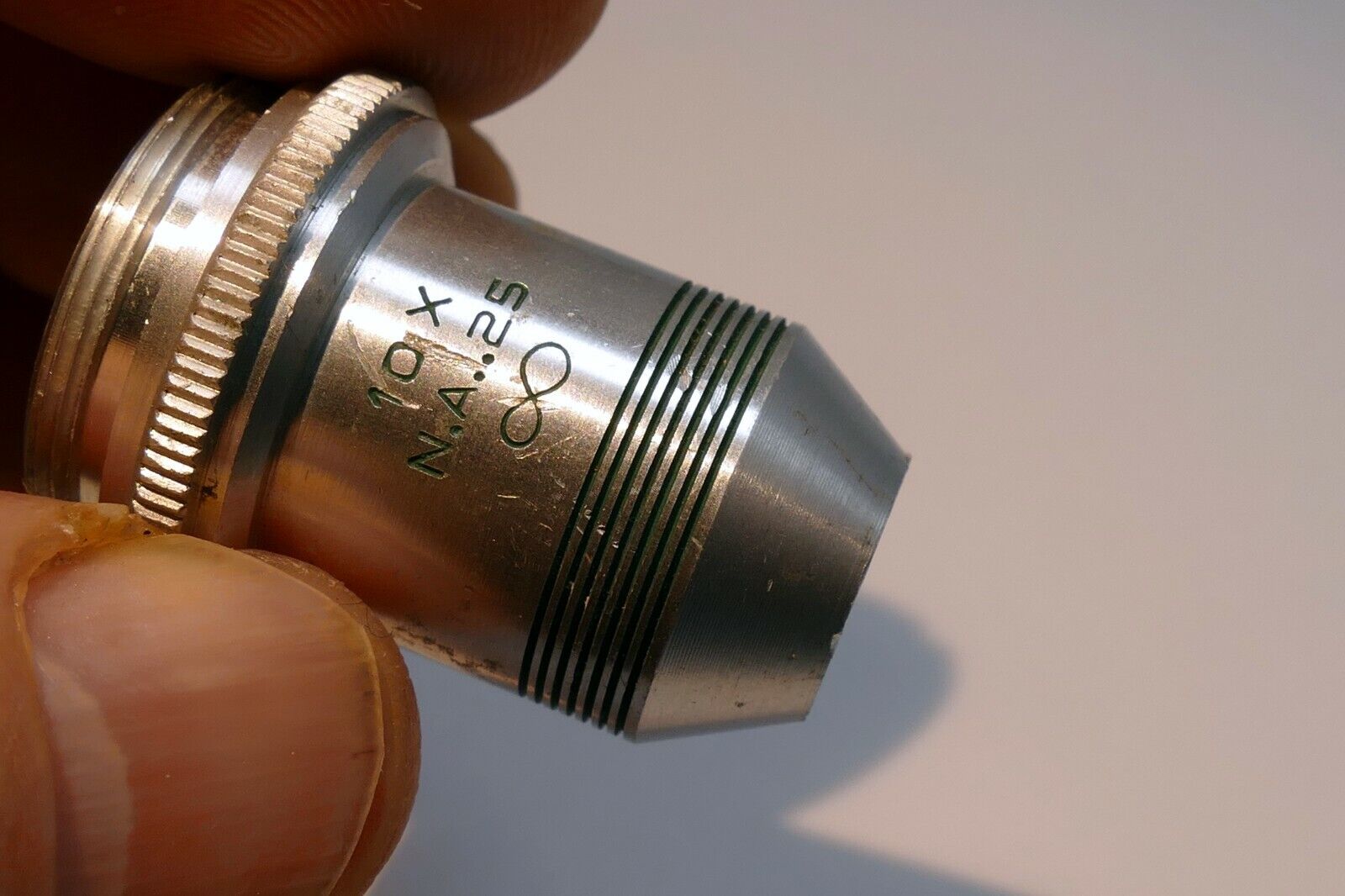 AO Spencer 10 0.25 Microscope Objective Lens 10X American Optical USA