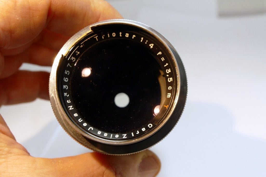 Carl Zeiss Jenna Triotar 13.5cm  f4 T  Lens Exakta mount - AS IS Parts or Repair