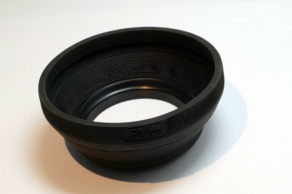 52mm Rubber Lens Hood Shade screw in type collapsible double threaded