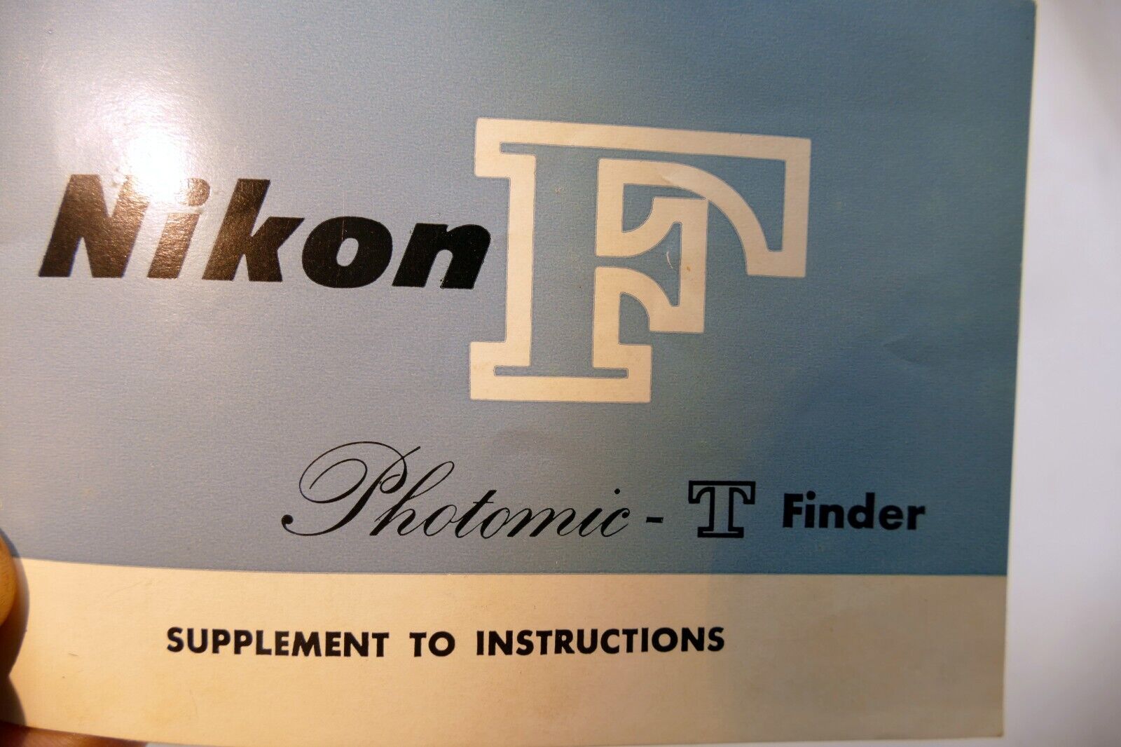 Nikon F Photomic-T FINDER Supplement to Instructions manual English EN - vintage