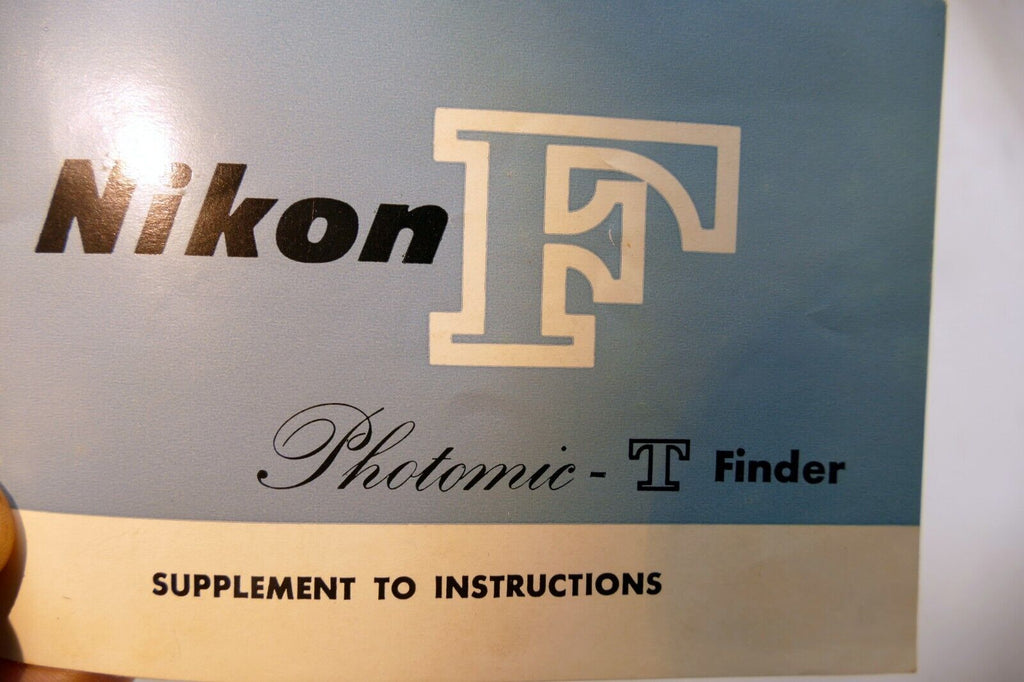 Nikon F Photomic-T FINDER Supplement to Instructions manual English EN - vintage