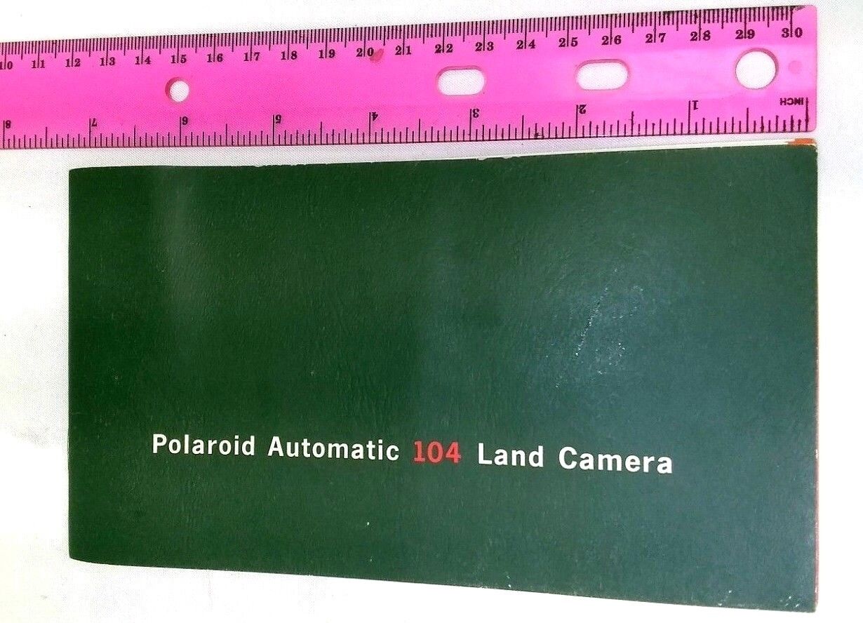 Polaroid Automatic 104 Land Camera Instruction Guide Manual English