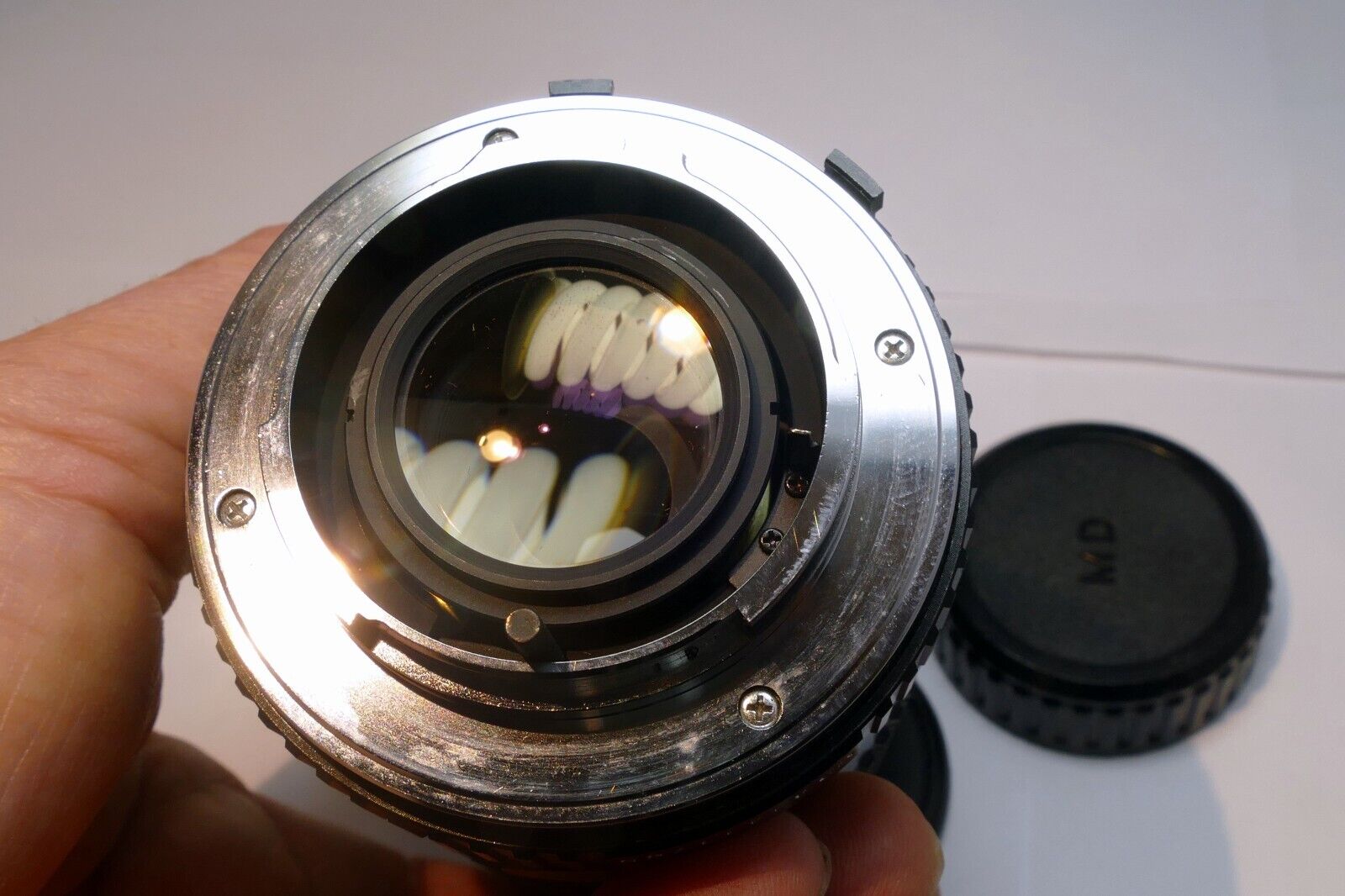 Cosina 70-210mm f4.5-5.6 MD Lens Telephoto w Haze inside - AS IS Parts or Repair