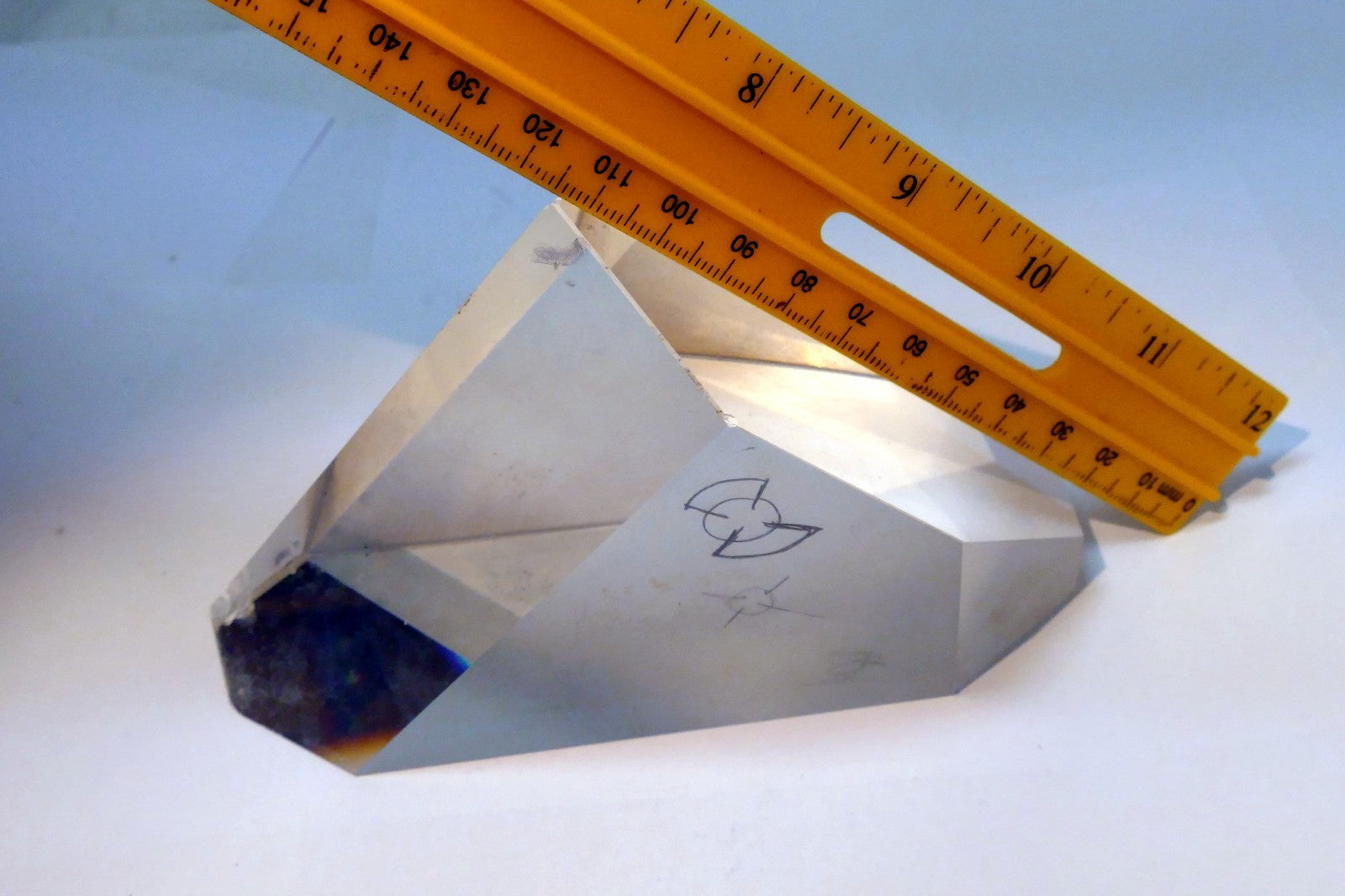 OPTICAL GLASS PRISM OPTICS  laser 4X5" large