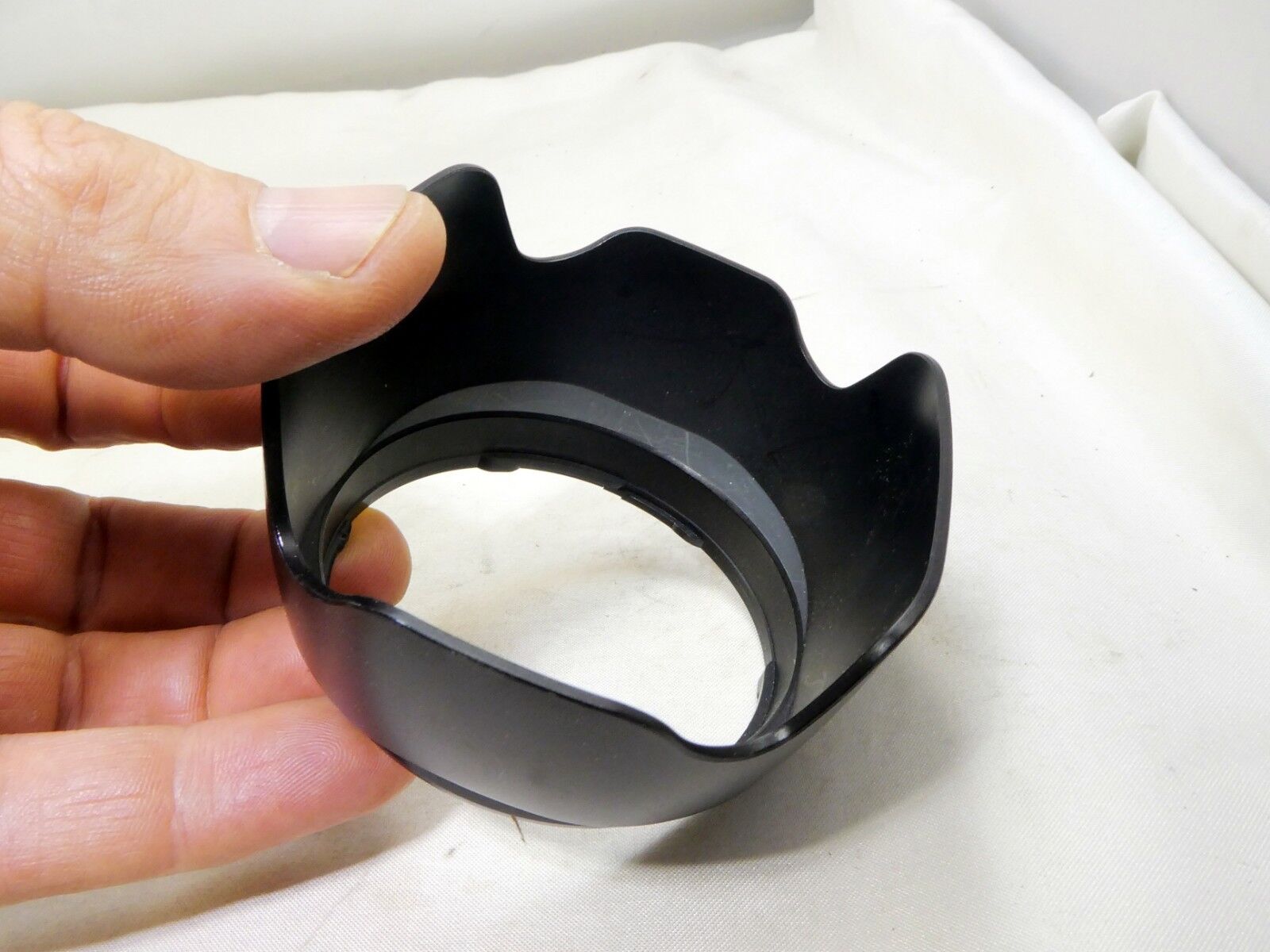 63mm ID  Plastic Lens Hood  twist on type (unknown brand)