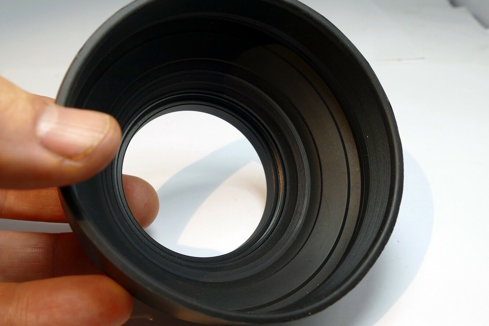 58mm Rubber Lens Hood Shade collapsible 3-way telephoto wide angle