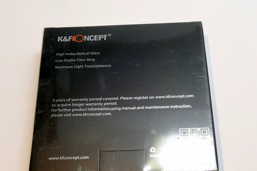 43mm K&F Nano X ND 1000 3.0 10 Stop Neutral Density Lens Filter IR