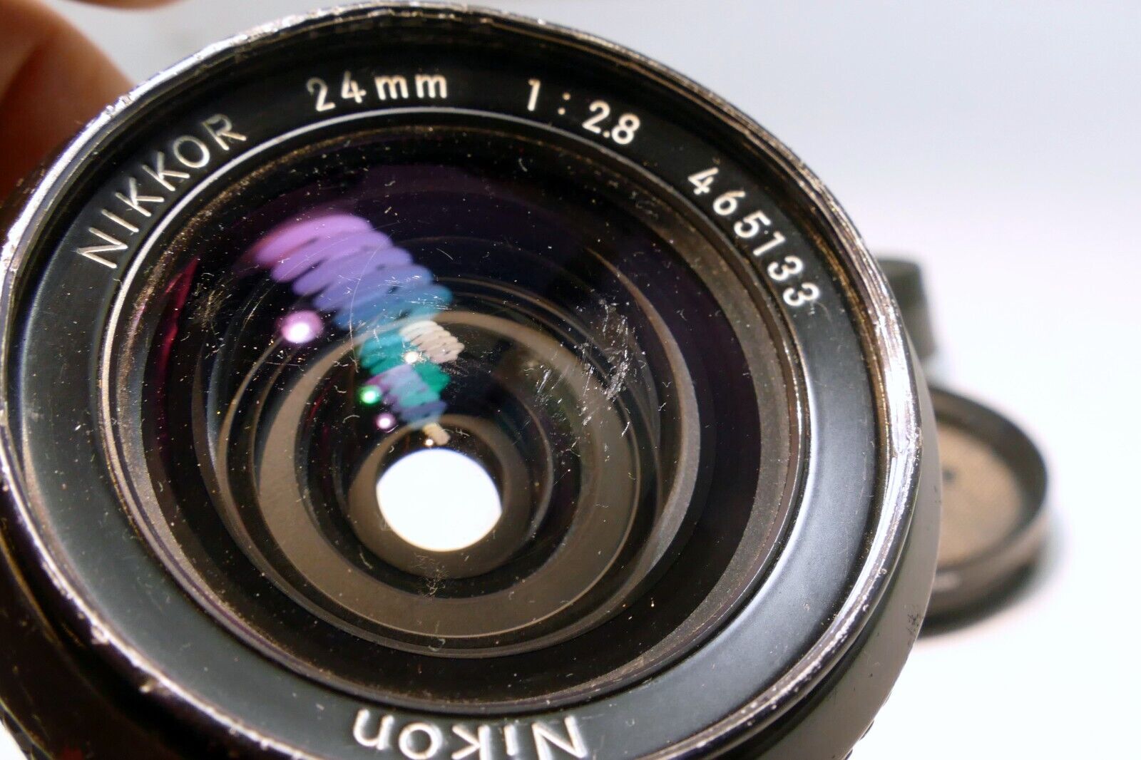 Nikon 24mm f2.8 Ai Lens prime Wide angle with fungus webbing inside - AS IS read