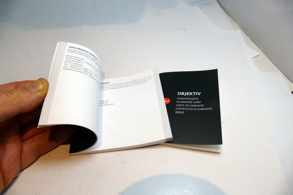 Leica Mummarit-M 35mm f2.4  Asph. lens Instructions manual Guide