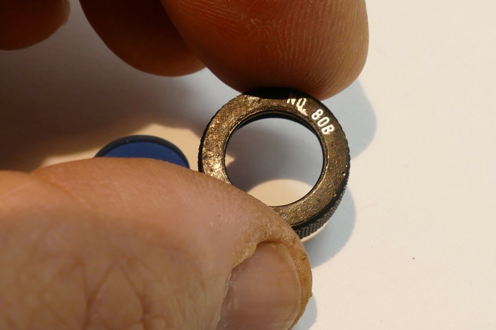 12mm threaded screw in Lens filter No 80B Blue cooling