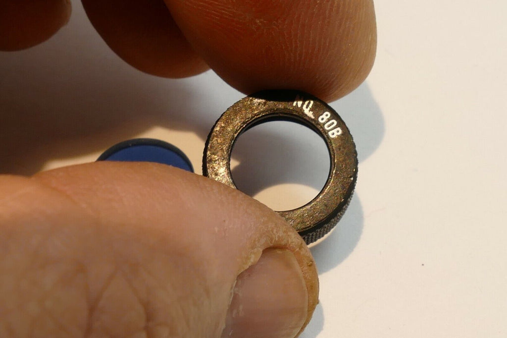 12mm threaded screw in Lens filter No 80B Blue cooling