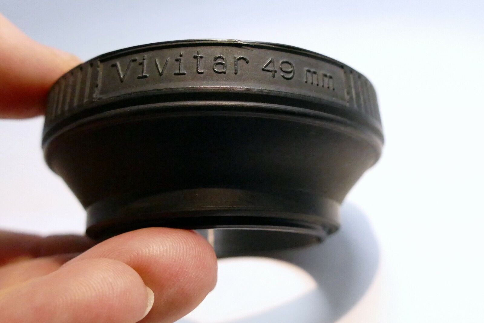 Vivitar 49mm rubber lens hood shade for 50mm f1.9 f2 lenses