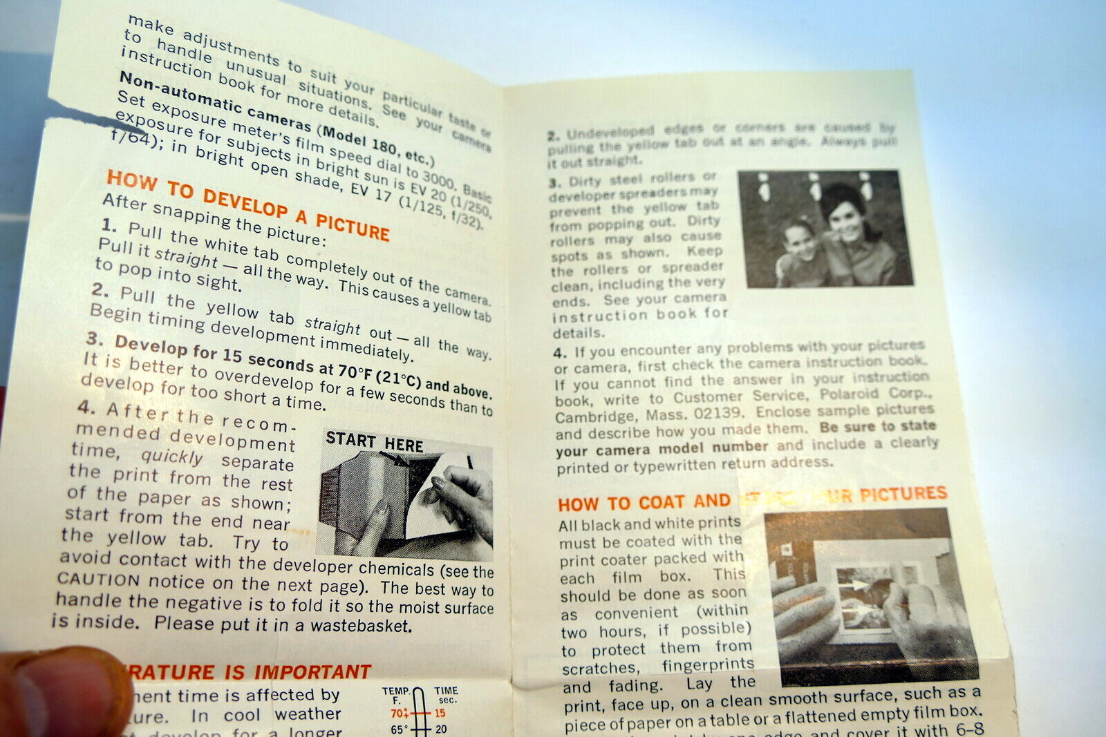 Brochure for Polaroid Type 108 Land film 3 1/4 X 4 1/2 " 
