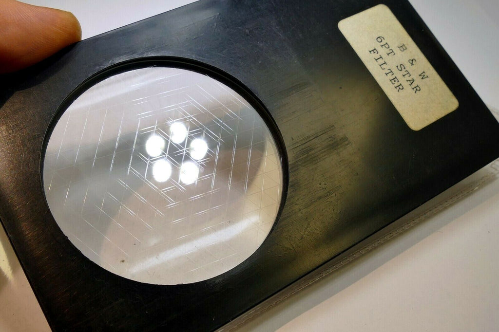 B&W 6-Point Cross Star Lens Filter drop in square 3X3" for Lindahl 6PT