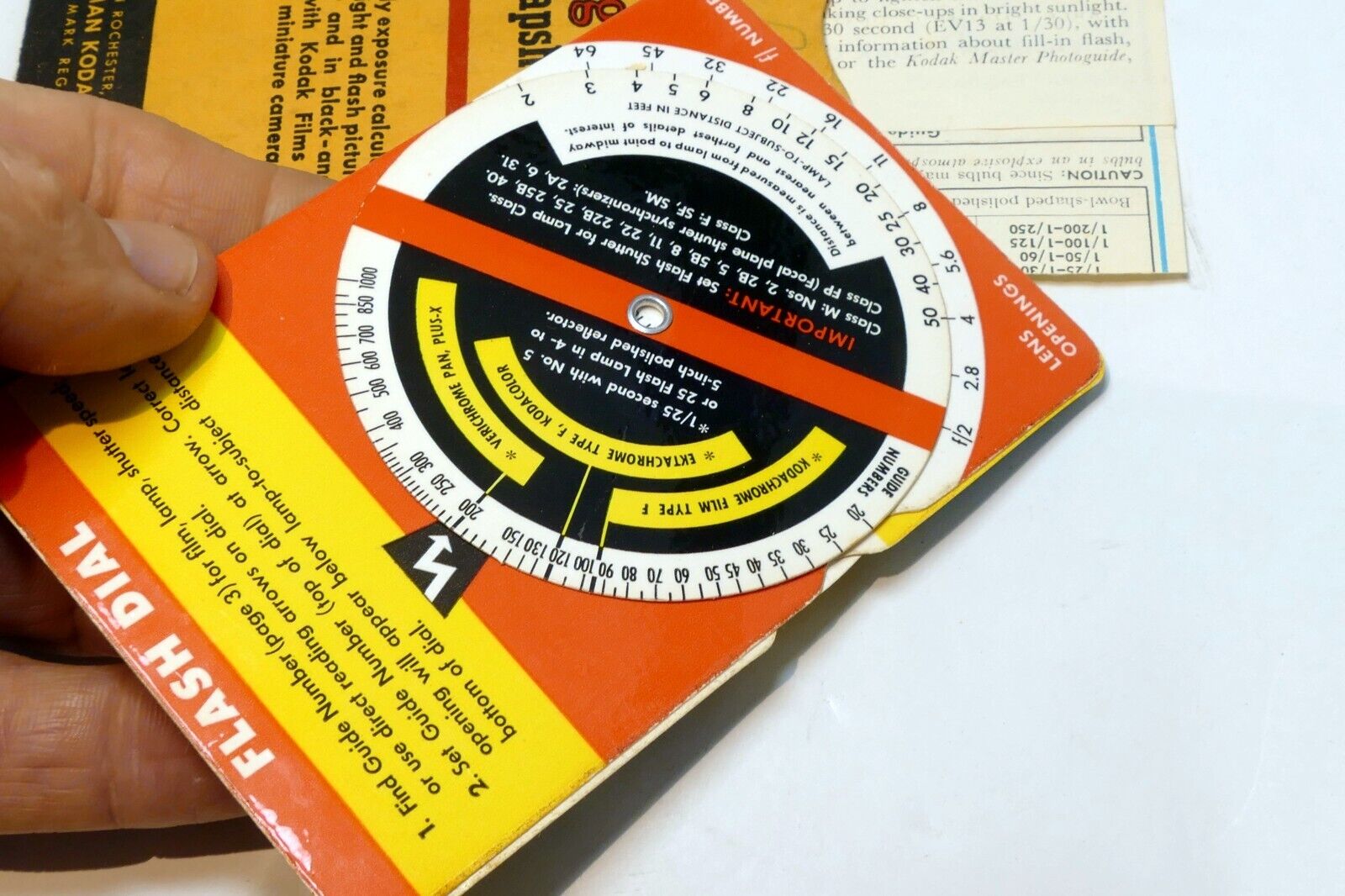 Kodak Snapshot Dial Guide guide for camera exposure dial w/ Flash Dial Photo